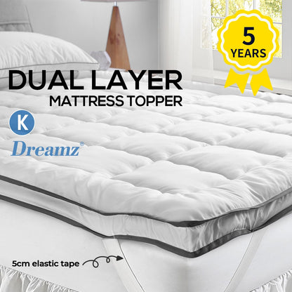 Dreamz Microfibre Pillowtop King Mattress Topper (5 cm)