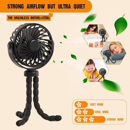 Versatile Flexible Tripod Mini Fan