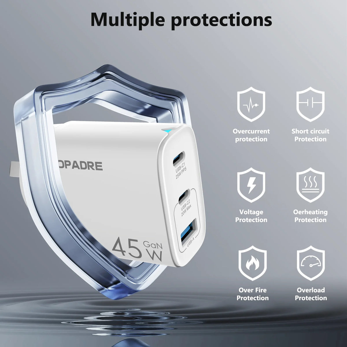 45W 3-Port Charger