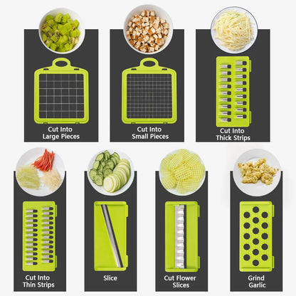 16-in-1 Multifunctional Vegetable Chopper & Slicer Set
