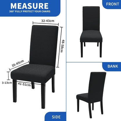 Geometric Jacquard Elastic Dining Chair Covers