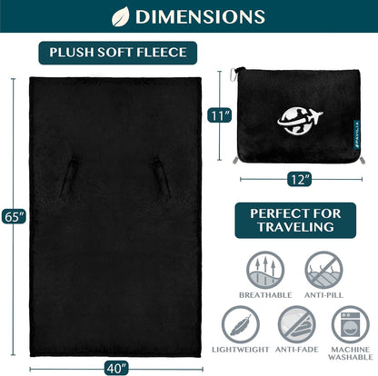 PAVILIA Wearable Travel Blanket & Pillow