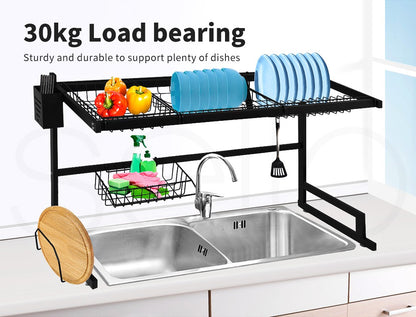 2-Tier Stainless Steel Over-Sink Dish Drying Rack