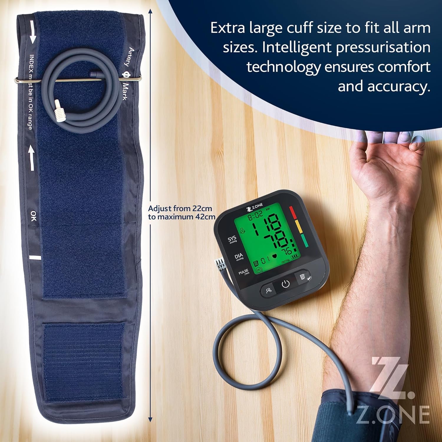 Z.ONE Upper Arm Digital Blood Pressure Monitor