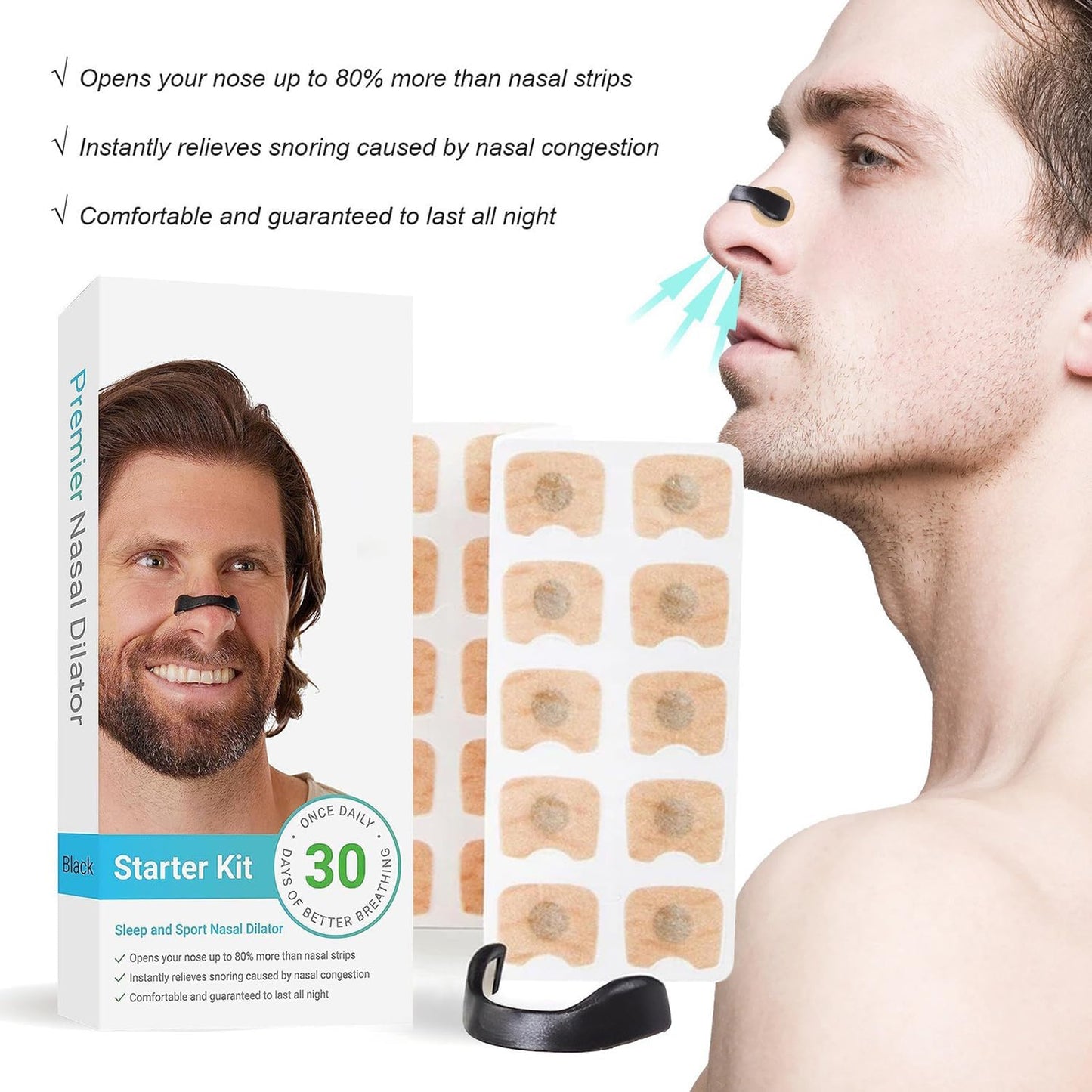 30-Pack Extra-Strength Nasal Breathing Strips