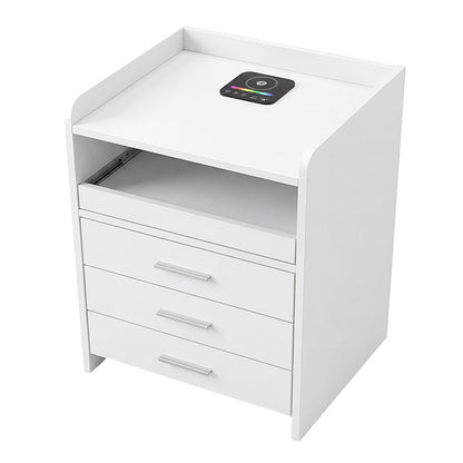 Levede Smart Bedside Table USB Wireless Charging Motion Sensor Light Nightstand