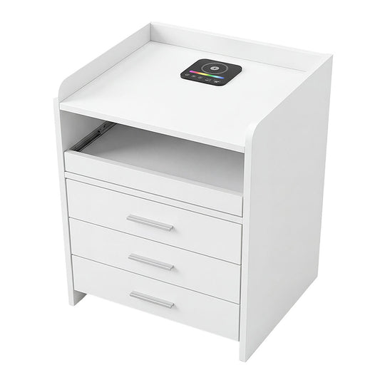 Levede Smart Bedside Table USB Wireless Charging Motion Sensor Light Nightstand