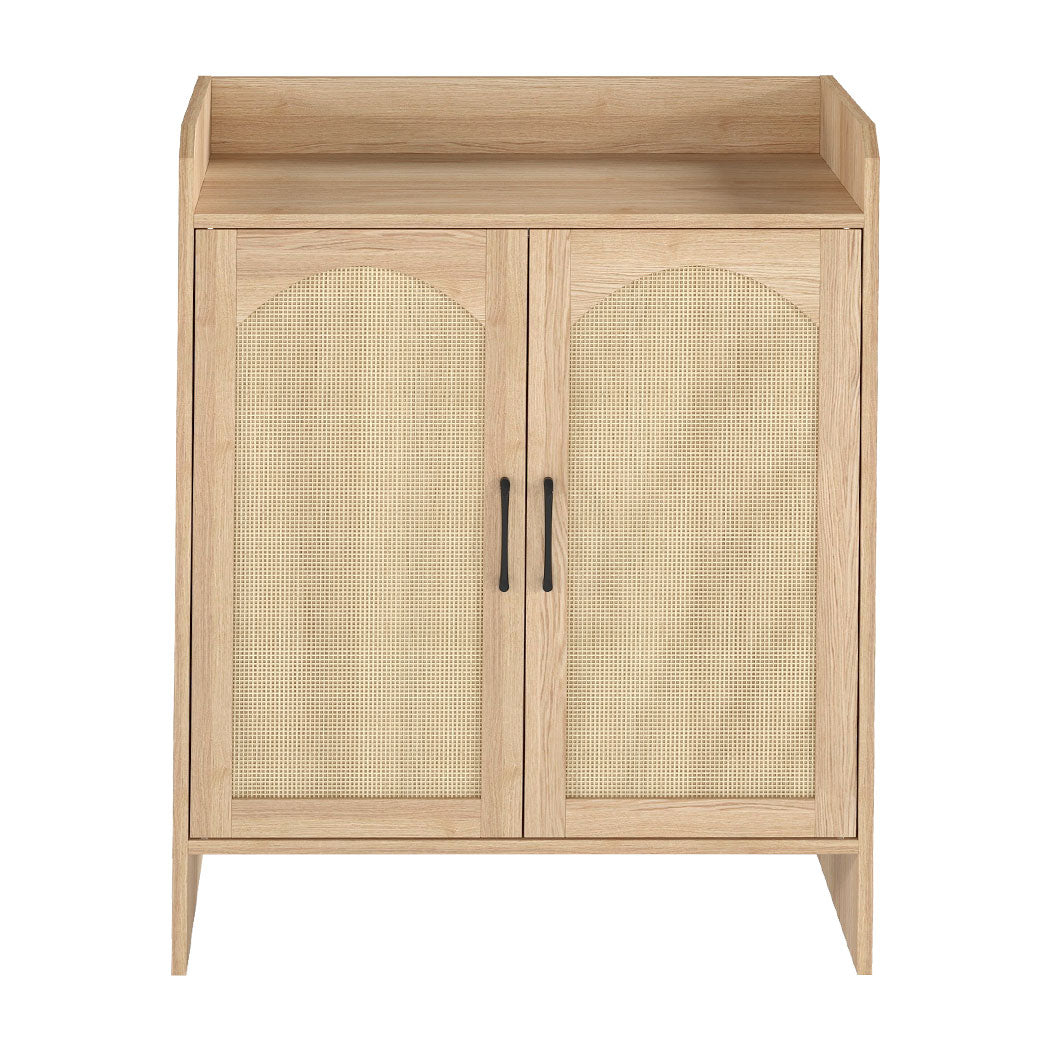 Levede 5 Tier Shoe Cabinet Wooden Double Door Storage Rack Organiser Entryway