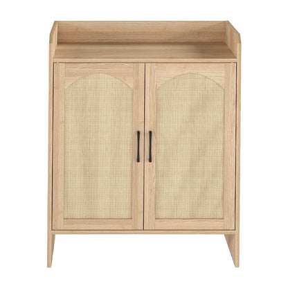 Levede 5 Tier Shoe Cabinet Wooden Double Door Storage Rack Organiser Entryway