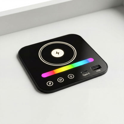Levede Smart Bedside Table USB Wireless Charging Motion Sensor Light Nightstand